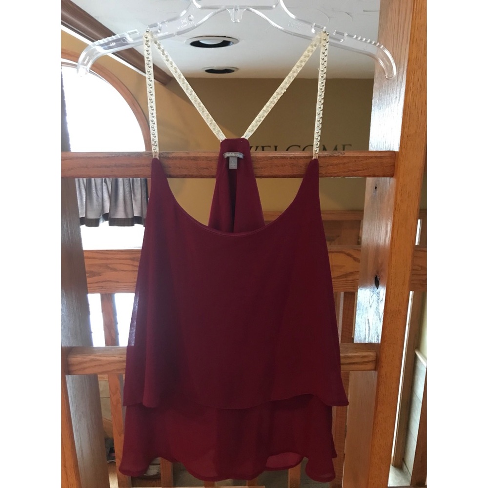 Maroon dressy tank top