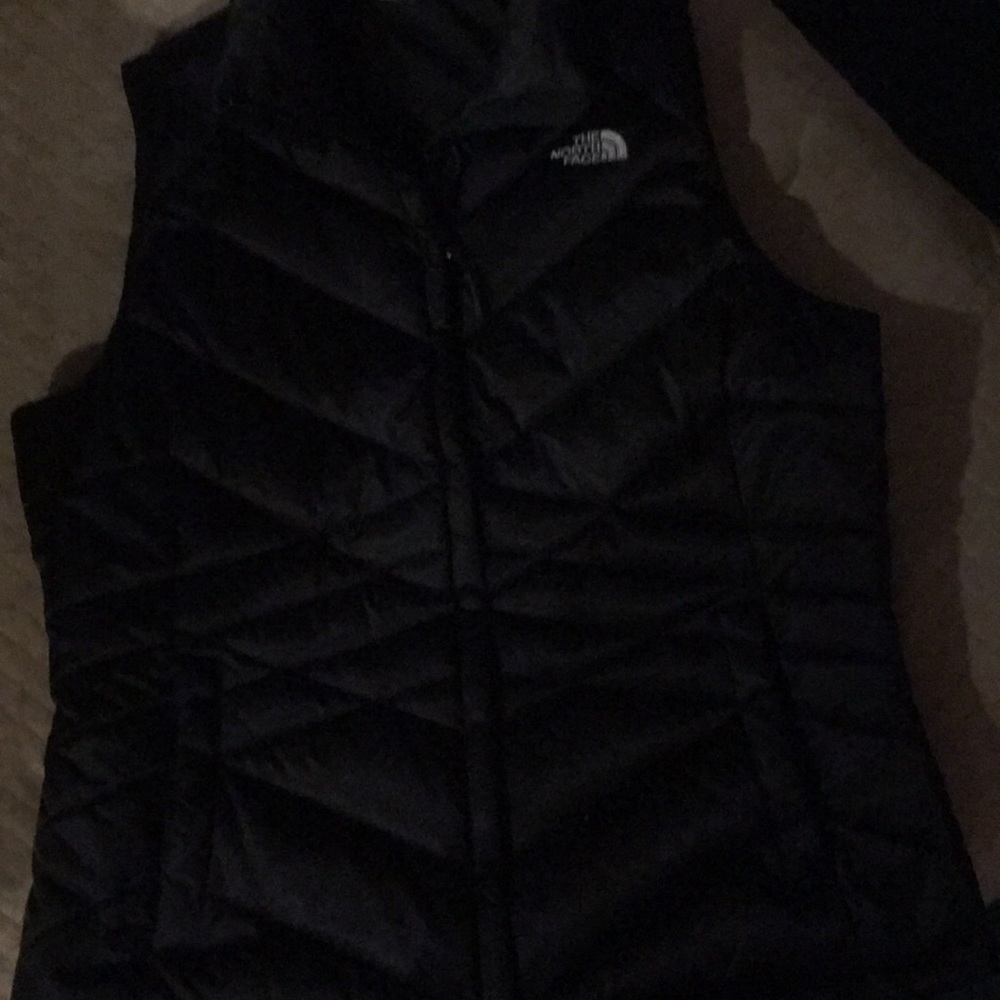 North face black down vest