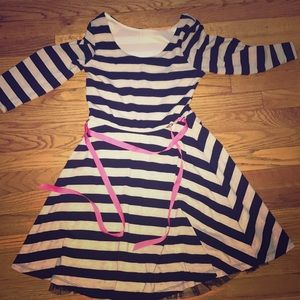 Long sleeve stripped children's dress