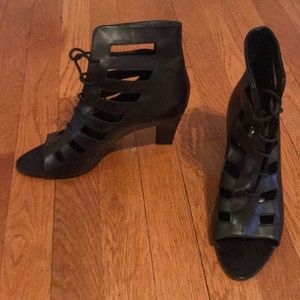 Helmut Lang lace up ankle bootie