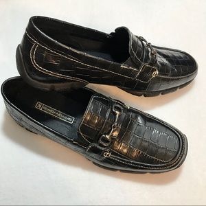 Stacy Adams Crocodile Embossed Horsebit Loafers 9M