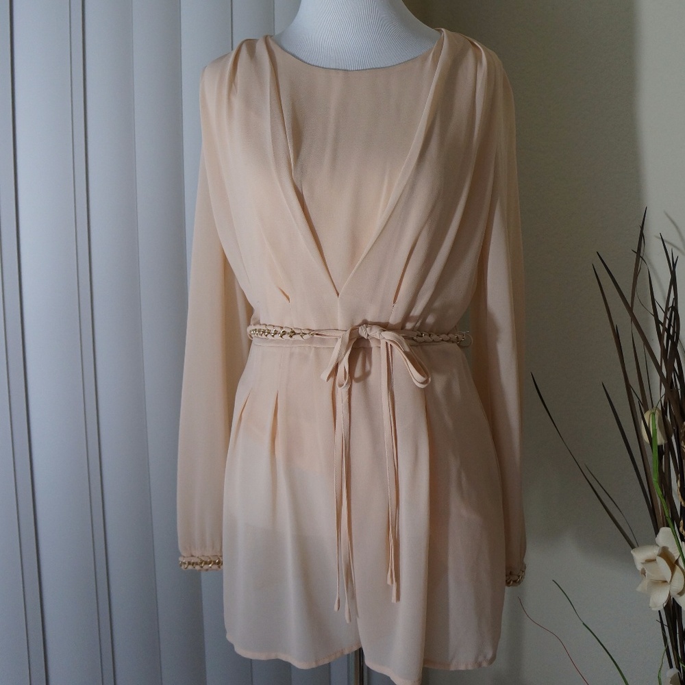 Classy Romper with Gold chain belt