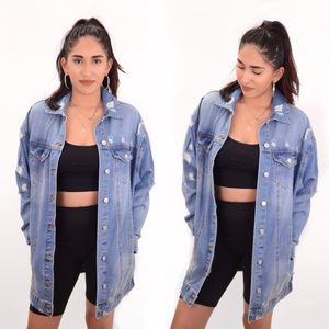 Oversized/long denim jacket