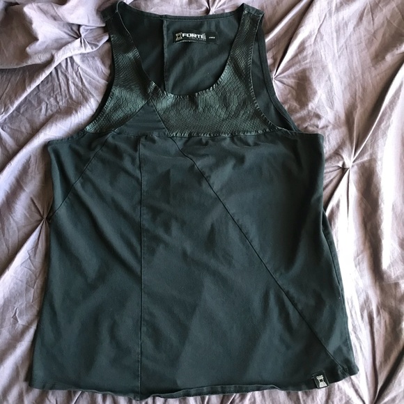 FORTÉ faux Python Textured Tank Top - Picture 2 of 3