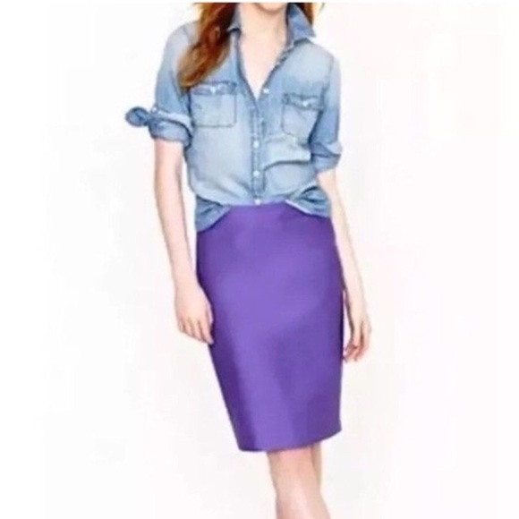 Jcrew No 2 pencil skirt in beautiful purple color! - Picture 1 of 1