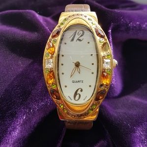 Jewel cuff watch