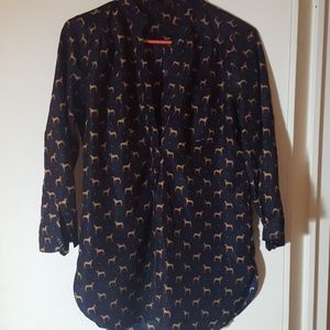 Blouse with dog print