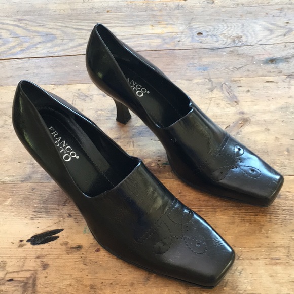 Franco Sarto Shoes - Franco Sarto Black Leather Heel Shoe