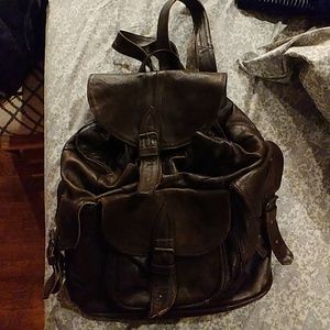 Genuine leather backpack