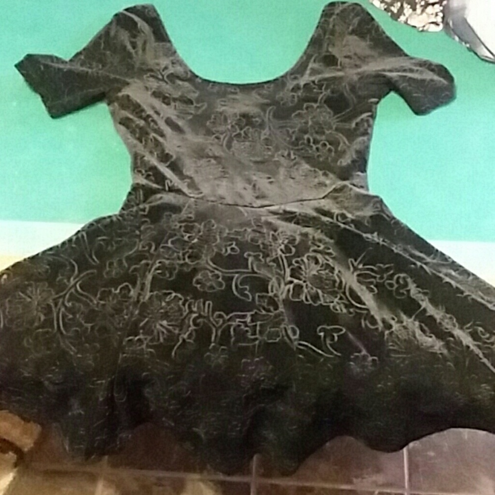 Black Velvet suede dress