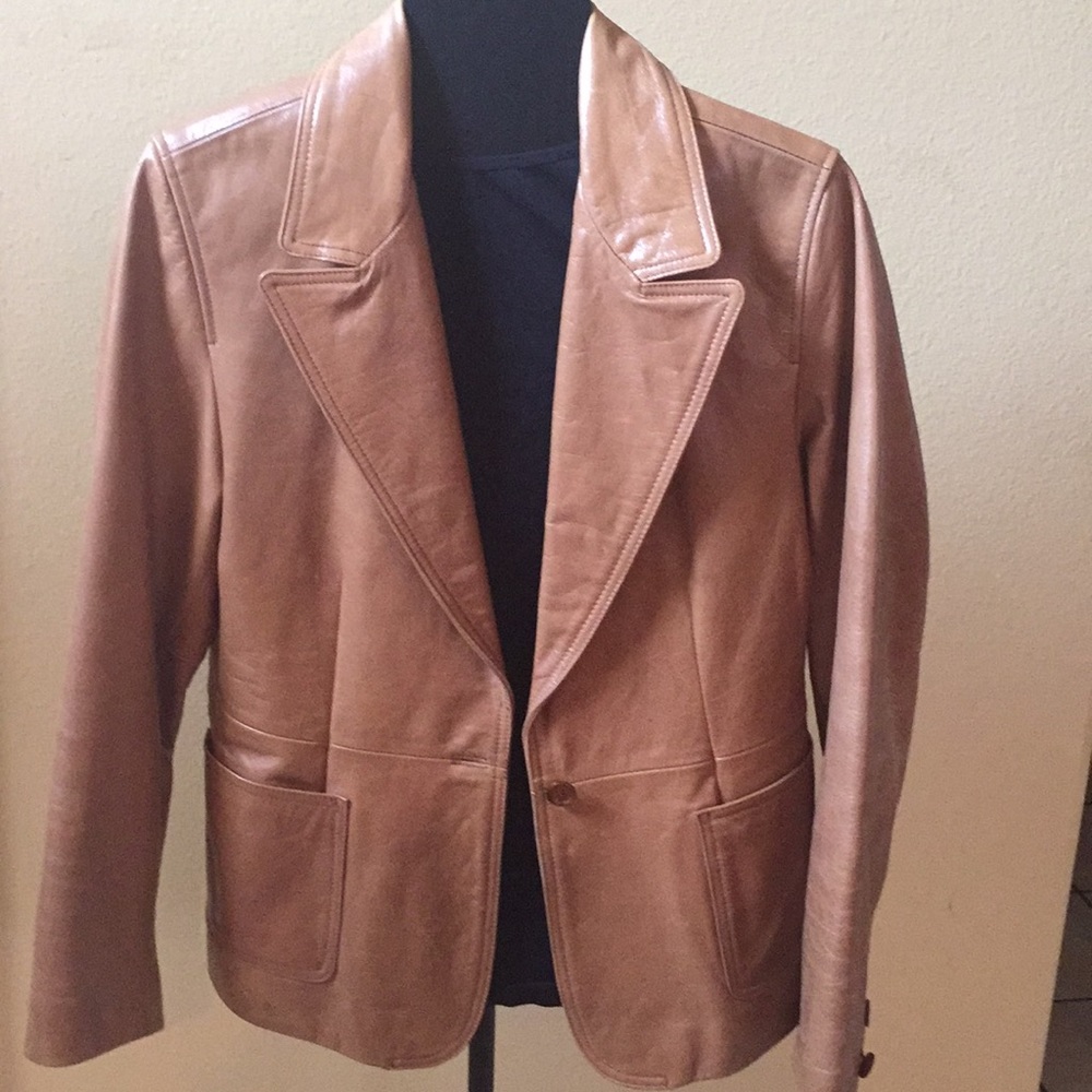 Leather blazer jacket