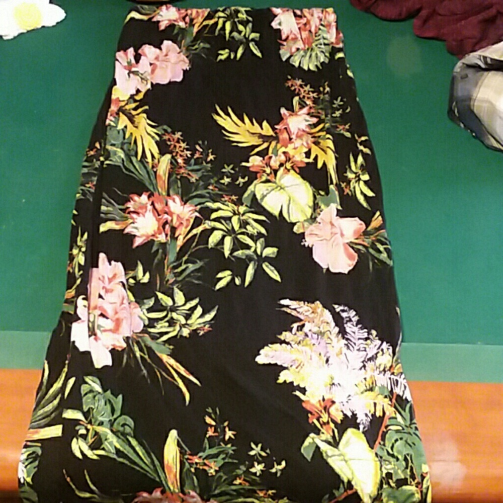 Long floral skirt