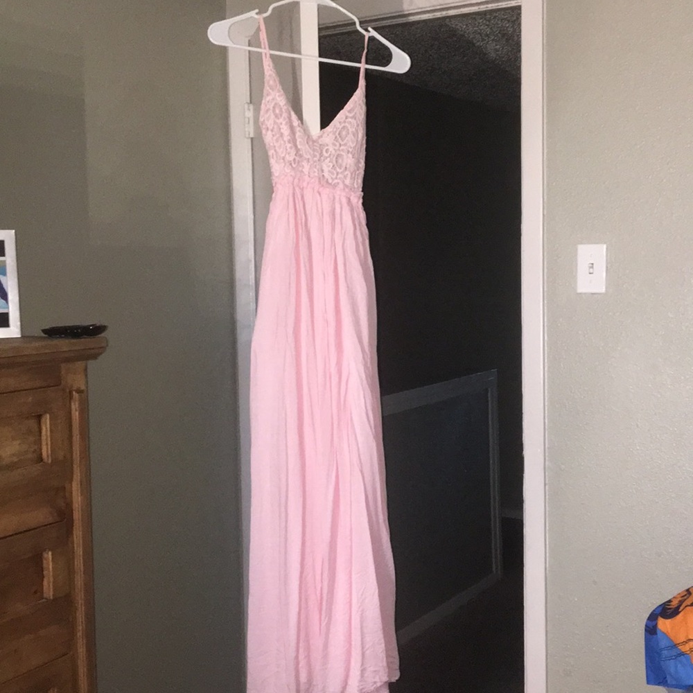 Long open back dress