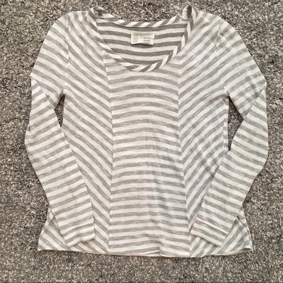 Anthropologie Tops - Anthropologie Saturday Sunday gray striped top