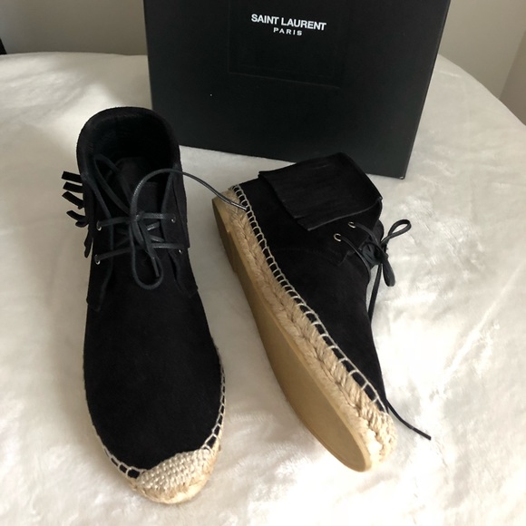 Saint Laurent Black Suede Shoes - Picture 1 of 5