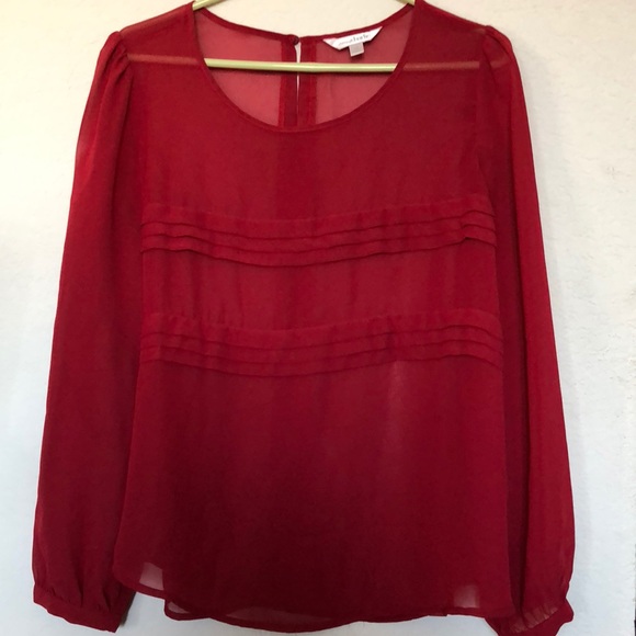 Charming Charlie Tops - Charming Charlie Red Blouse