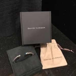 David Yurman 5mm Blue Topaz Cable Bracelet