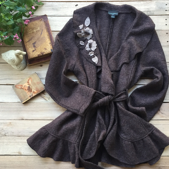 Cynthia Rowley Sweaters - 🎉HP 12/23🎉Cynthia Rowley Brown Wool Cardigan