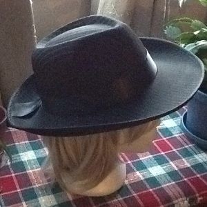 Pinstriped formed dressy hat