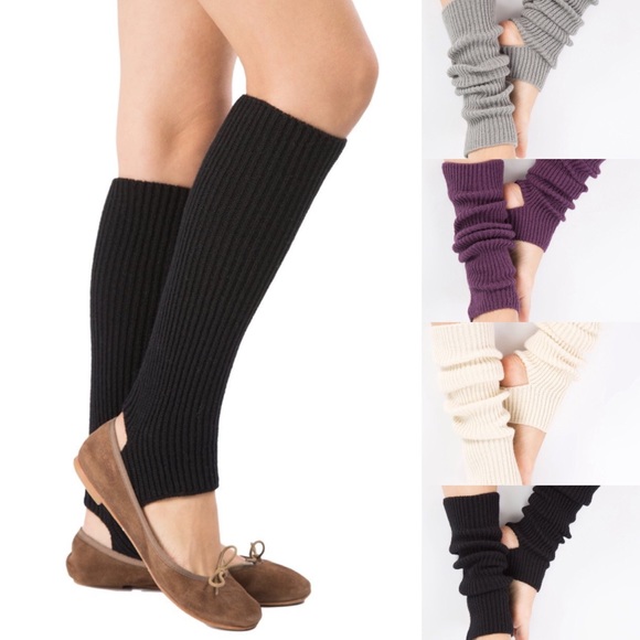 fairlygirly Accessories - Chunky Ribbed Knit Open Heel Leg Warmers