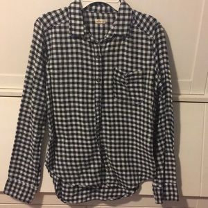 Black and White Plaid Shirt