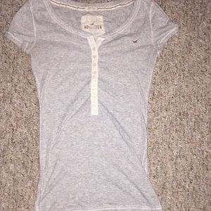 grey hollister logo henley