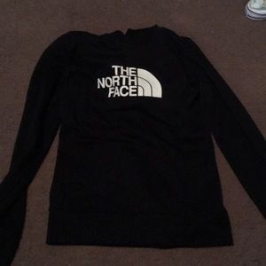 Black North Face hoodie.