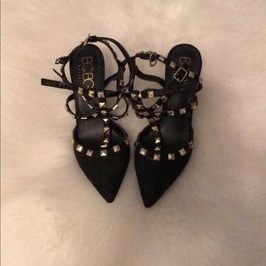 BCBG Paris Black Studded Heels