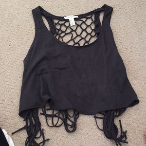 Fishnet back tank