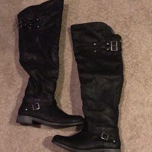 Justfab boots never worn. Over the knee