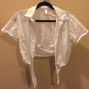American apparel white button up xs/s