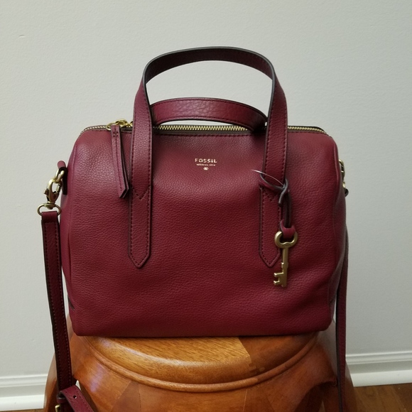 Fossil sydney satchel cabernet clearance