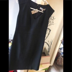 Ann Taylor LOFT petite charcoal sleeveless dress