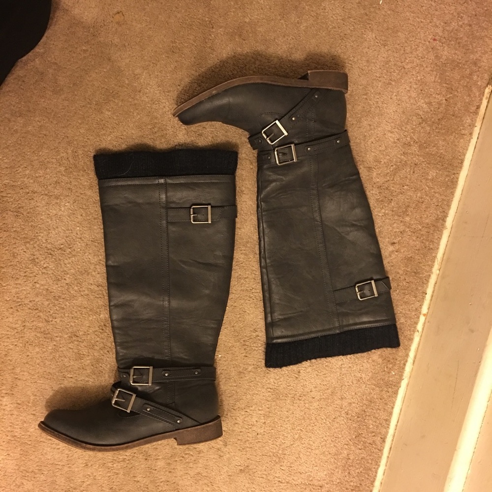 Tall wide calf boots