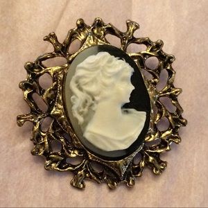 Vintage Portrait Brooch