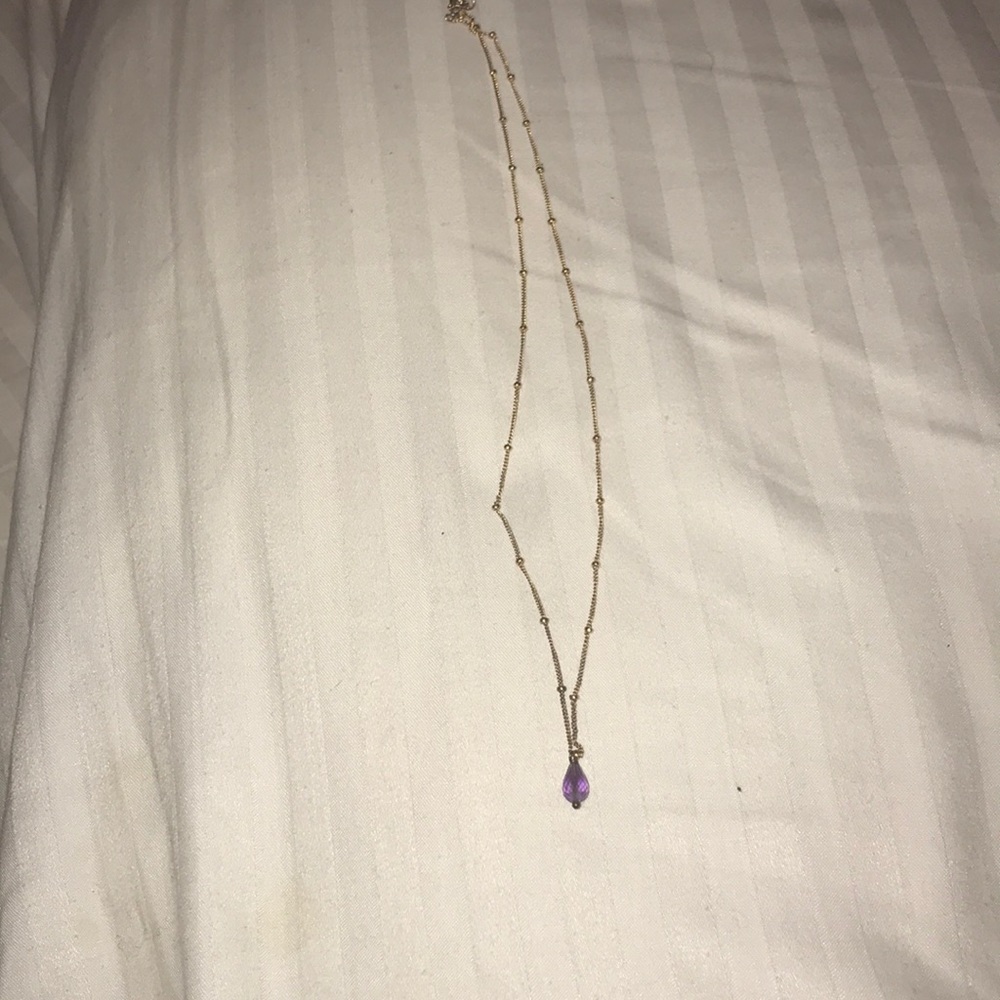 Amethyst  and gold plated beautiful NWOT necklace