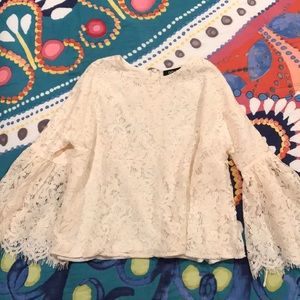 Cream lace blouse