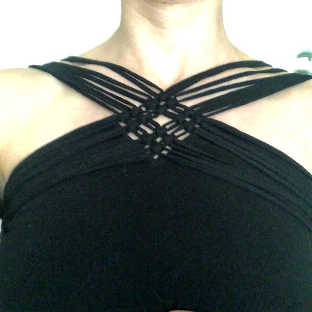 Elie Tahari strappy black top