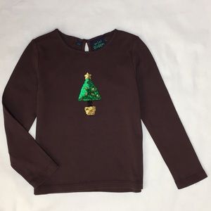 Mini Boden Sequin Christmas Tree 🎄 Tee Shirt
