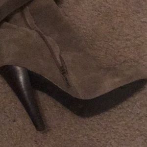 Colin Stuart leather & suede brown over knee boots