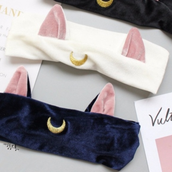 (1) New Kitty Cat Ear Boutique Headband - White - Picture 2 of 5