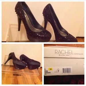 Gorgeous dark purple glittered Rachel Roy heels