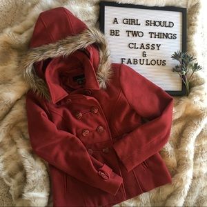 Gorgeous brick colored coat!