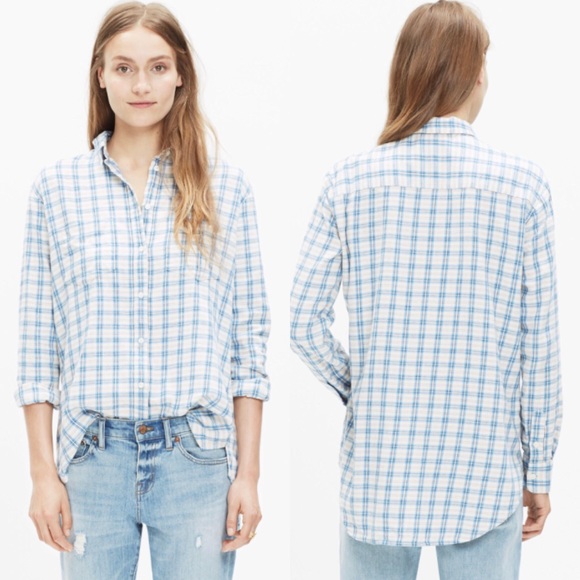 Madewell Tops - [Madewell] Flannel Oversized Boyshirt Benton Plaid