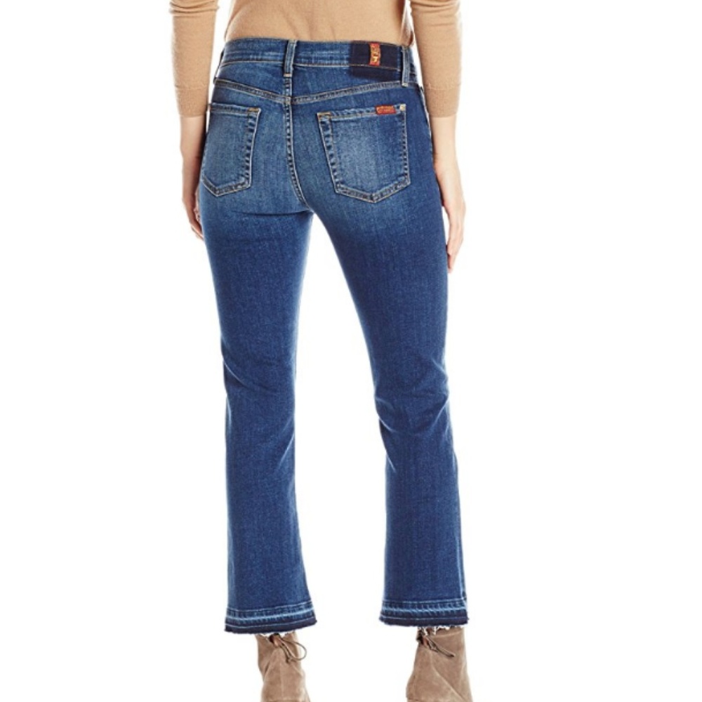 7 for all Mankind Cropped Boot Distressed