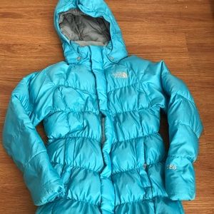 Girls blue North Face 550