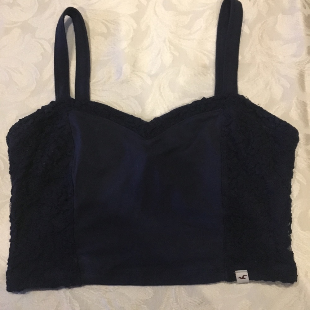 Navy Blue Crop Top