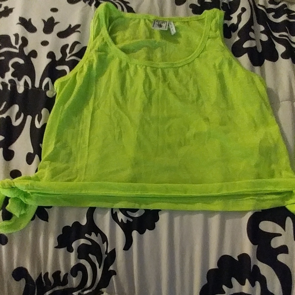 Neon yellow Crop top