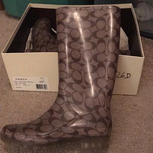 Coach rain boots