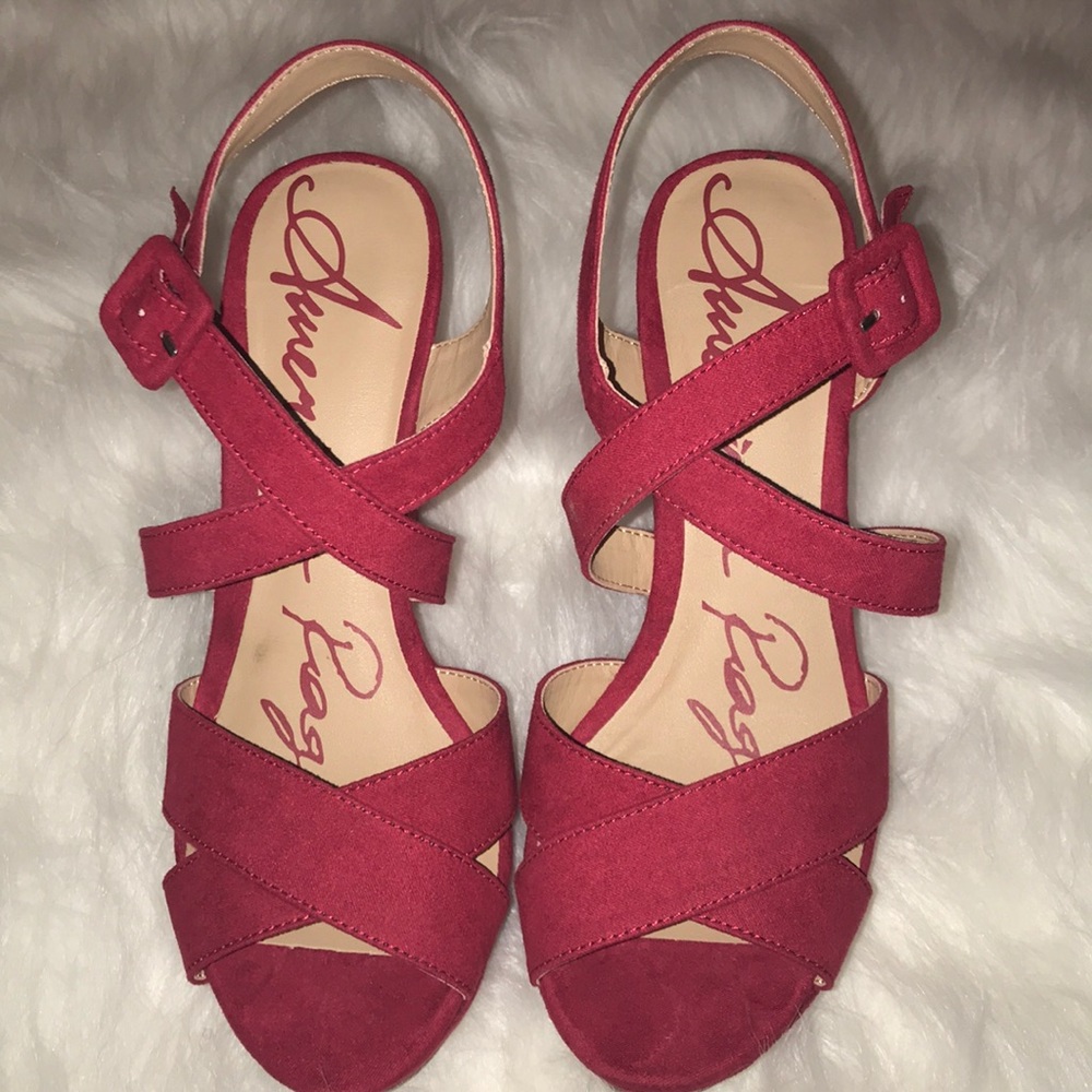 Red Wedge Heels